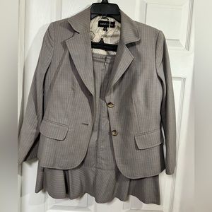 Gray and White Stripe Isabel and Nina suit Size 8